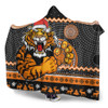 Wests Tigers Hooded Blanket - Australia Ugly Xmas With Aboriginal Patterns For Die Hard Fans