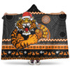 Wests Tigers Hooded Blanket - Australia Ugly Xmas With Aboriginal Patterns For Die Hard Fans