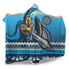 Gold Coast Titans Hooded Blanket - Australia Ugly Xmas With Aboriginal Patterns For Die Hard Fans