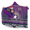 Melbourne Storm Hooded Blanket - Australia Ugly Xmas With Aboriginal Patterns For Die Hard Fans