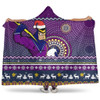 Melbourne Storm Hooded Blanket - Australia Ugly Xmas With Aboriginal Patterns For Die Hard Fans