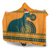 Wallabies Hooded Blanket - Australia Ugly Xmas With Aboriginal Patterns For Die Hard Fans