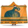 Wallabies Hooded Blanket - Australia Ugly Xmas With Aboriginal Patterns For Die Hard Fans