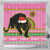 Penrith Panthers Shower Curtain - Australia Ugly Xmas With Aboriginal Patterns For Die Hard Fans