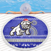 Canterbury-Bankstown Bulldogs Beach Blanket - Australia Ugly Xmas With Aboriginal Patterns For Die Hard Fans