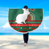South Sydney Rabbitohs Beach Blanket - Australia Ugly Xmas With Aboriginal Patterns For Die Hard Fans