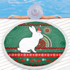 South Sydney Rabbitohs Beach Blanket - Australia Ugly Xmas With Aboriginal Patterns For Die Hard Fans