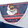 Sydney Roosters Beach Blanket - Australia Ugly Xmas With Aboriginal Patterns For Die Hard Fans