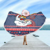 Sydney Roosters Beach Blanket - Australia Ugly Xmas With Aboriginal Patterns For Die Hard Fans