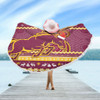 Brisbane Broncos Beach Blanket - Australia Ugly Xmas With Aboriginal Patterns For Die Hard Fans