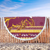 Brisbane Broncos Beach Blanket - Australia Ugly Xmas With Aboriginal Patterns For Die Hard Fans