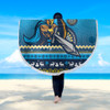 Gold Coast Titans Beach Blanket - Australia Ugly Xmas With Aboriginal Patterns For Die Hard Fans