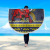 North Queensland Cowboys Beach Blanket - Australia Ugly Xmas With Aboriginal Patterns For Die Hard Fans