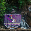 Melbourne Storm Beach Blanket - Australia Ugly Xmas With Aboriginal Patterns For Die Hard Fans