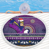 Melbourne Storm Beach Blanket - Australia Ugly Xmas With Aboriginal Patterns For Die Hard Fans