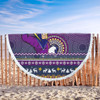 Melbourne Storm Beach Blanket - Australia Ugly Xmas With Aboriginal Patterns For Die Hard Fans