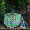 Canberra Raiders Beach Blanket - Australia Ugly Xmas With Aboriginal Patterns For Die Hard Fans