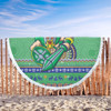 Canberra Raiders Beach Blanket - Australia Ugly Xmas With Aboriginal Patterns For Die Hard Fans