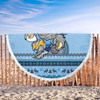 New South Wales Beach Blanket - Australia Ugly Xmas With Aboriginal Patterns For Die Hard Fans