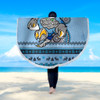 New South Wales Beach Blanket - Australia Ugly Xmas With Aboriginal Patterns For Die Hard Fans