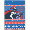 Newcastle Knights Area Rug - Australia Ugly Xmas With Aboriginal Patterns For Die Hard Fans