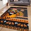 Wests Tigers Area Rug - Australia Ugly Xmas With Aboriginal Patterns For Die Hard Fans