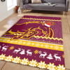 Brisbane Broncos Area Rug - Australia Ugly Xmas With Aboriginal Patterns For Die Hard Fans