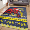 North Queensland Cowboys Area Rug - Australia Ugly Xmas With Aboriginal Patterns For Die Hard Fans