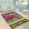 North Queensland Cowboys Area Rug - Australia Ugly Xmas With Aboriginal Patterns For Die Hard Fans