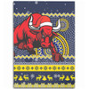 North Queensland Cowboys Area Rug - Australia Ugly Xmas With Aboriginal Patterns For Die Hard Fans
