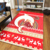 Redcliffe Dolphins Area Rug - Australia Ugly Xmas With Aboriginal Patterns For Die Hard Fans