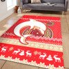 Redcliffe Dolphins Area Rug - Australia Ugly Xmas With Aboriginal Patterns For Die Hard Fans