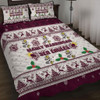 Manly Warringah Sea Eagles Christmas Quilt Bed Set - Manly Warringah Sea Eagles Special Ugly Christmas Quilt Bed Set