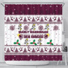 Manly Warringah Sea Eagles Christmas Shower Curtain - Manly Warringah Sea Eagles Special Ugly Christmas Shower Curtain
