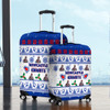 Newcastle Knights Christmas Luggage Cover - Newcastle Knights Special Ugly Christmas Luggage Cover
