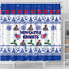 Newcastle Knights Christmas Shower Curtain - Newcastle Knights Special Ugly Christmas Shower Curtain