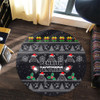 Penrith Panthers Christmas Round Rug - Penrith Panthers Special Ugly Christmas Round Rug