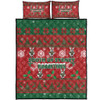 South Sydney Rabbitohs Quilt Bed Set - South Sydney Rabbitohs Special Ugly Christmas Quilt Bed Set