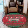 South Sydney Rabbitohs Round Rug - South Sydney Rabbitohs Special Ugly Christmas Round Rug