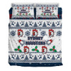 Sydney Roosters Christmas Bedding Set - Sydney Roosters Special Ugly Christmas Bedding Set