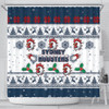 Sydney Roosters Christmas Shower Curtain - Sydney Roosters Special Ugly Christmas Shower Curtain