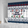 Sydney Roosters Christmas Shower Curtain - Sydney Roosters Special Ugly Christmas Shower Curtain