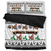 Wests Tigers Christmas Bedding Set - Wests Tigers Special Ugly Christmas Bedding Set