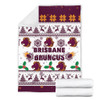 Brisbane Broncos Christmas Blanket - Brisbane Broncos Special Ugly Christmas Blanket