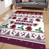 Brisbane Broncos Christmas Area Rug - Brisbane Broncos Special Ugly Christmas Area Rug