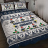 North Queensland Cowboys Christmas Quilt Bed Set - North Queensland Cowboys Special Ugly Christmas Quilt Bed Set
