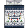 North Queensland Cowboys Christmas Quilt Bed Set - North Queensland Cowboys Special Ugly Christmas Quilt Bed Set