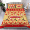 Redcliffe Dolphins Christmas Bedding Set - Redcliffe Dolphins Dolphins Special Ugly Christmas Bedding Set