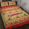 Redcliffe Dolphins Christmas Quilt Bed Set - Redcliffe Dolphins Dolphins Special Ugly Christmas Quilt Bed Set