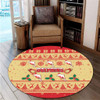Redcliffe Dolphins Christmas Round Rug - Redcliffe Dolphins Dolphins Special Ugly Christmas Round Rug